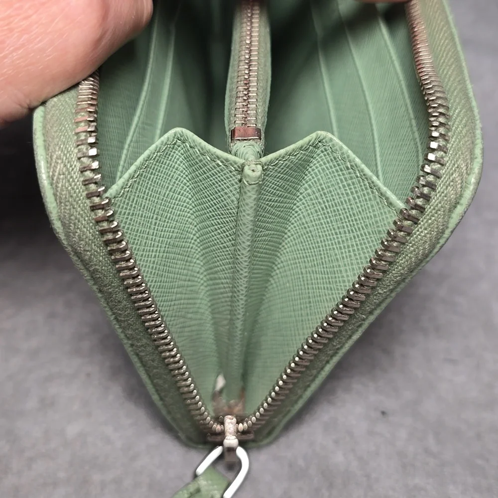 Prada Saffiano Fiocco Acqaumarine Long Wallet - Picture 14 of 16